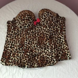 Leopard print corset
